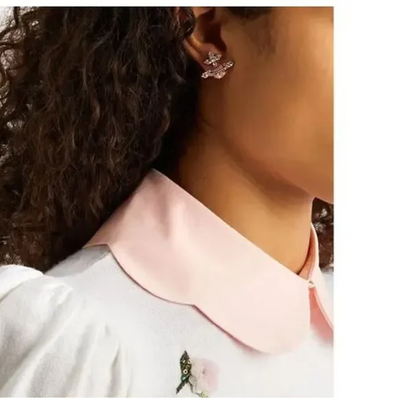 NWOT Vivienne Westwood Rose Gold Mireille Earrings - Picture 3 of 9